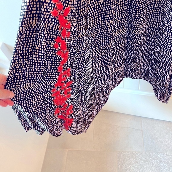 Anthropologie Vanessa Virginia Isolde Embroidered Dress Sleeveless Black Size L - Picture 4 of 12